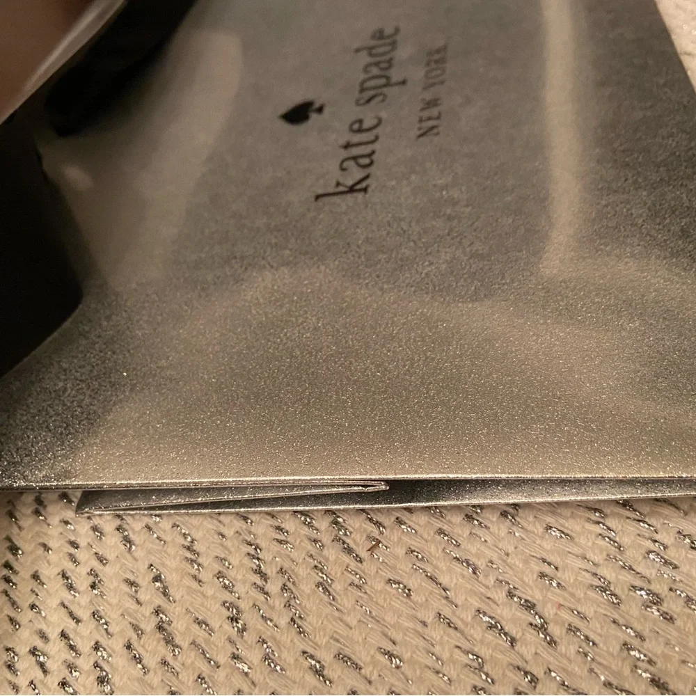 SPECIAL EDITION - New! Kate spade gift bag + tissue Sparkling silver bag, ribbon